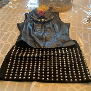 Sexy Candies black with silver studs Mimi skirt